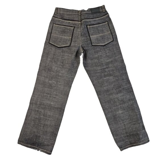 Ecko Unltd Jeans Size 38 Black Baggy Fit Y2K Contrast Grunge Skater Y2k Style AU - Picture 2 of 16